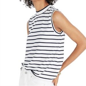 Madewell Stripe Mockneck Tank